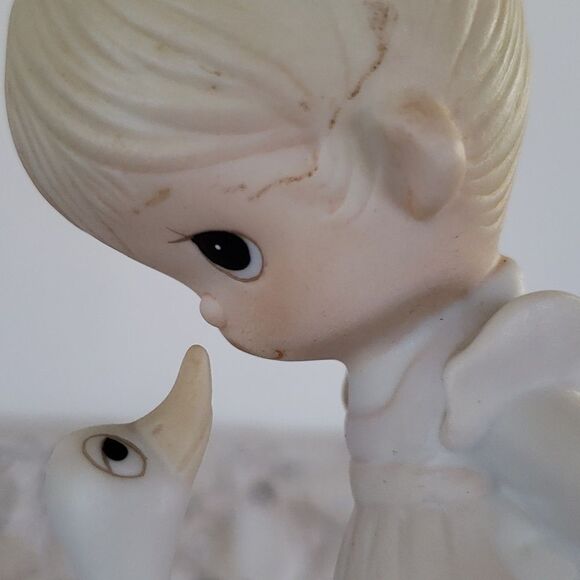 Vtg Precious Moments "Make a Joyful Noise" Porcelain Figurine - 1978 - E-1374/G - Picture 6 of 7